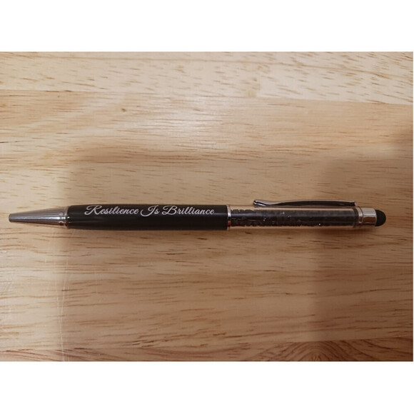 Hand Engraved Quote Pen In Black - Picture 6 of 7